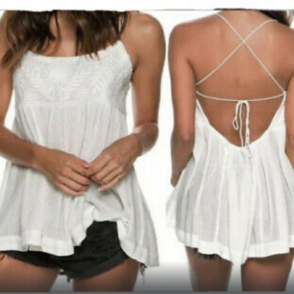 Free people backless tank